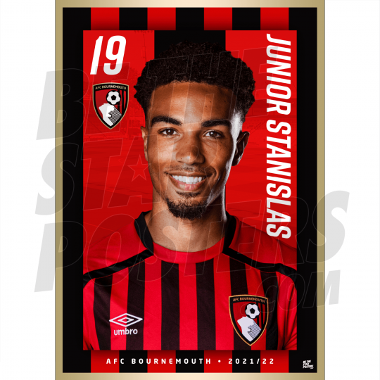 Stanislas AFC Bournemouth Headshot Poster A4 21/22