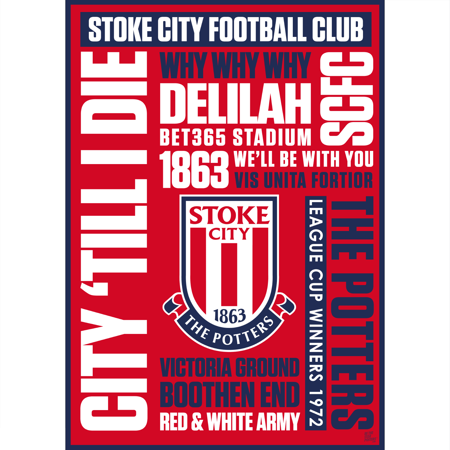 Stoke City FC A2 Word Poster