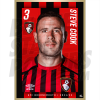 S.Cook AFC Bournemouth Headshot Poster A4 21/22