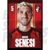 AFC Bournemouth Senesi 24/25 Headshot Poster