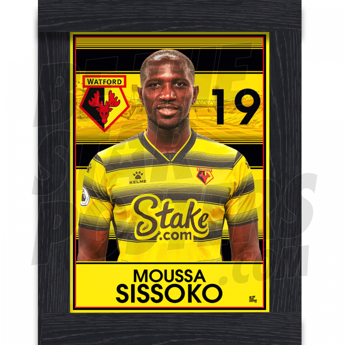 Sissoko Watford Framed Headshot Poster A4 21/22