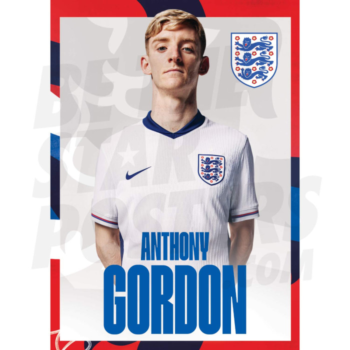 England Gordon 24/25 Home Headshot Poster