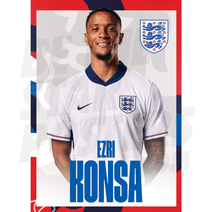 England Konsa 24/25 Home Headshot Poster