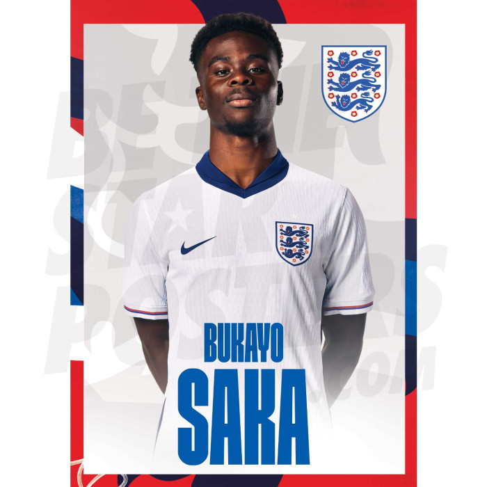 England Saka 24/25 Home Headshot Poster