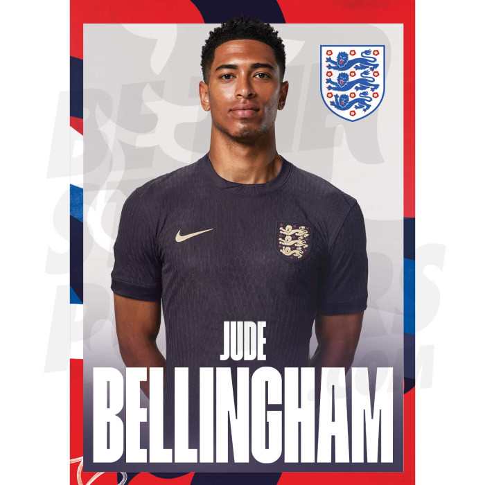 England Bellingham 24/25 Away Headshot Poster