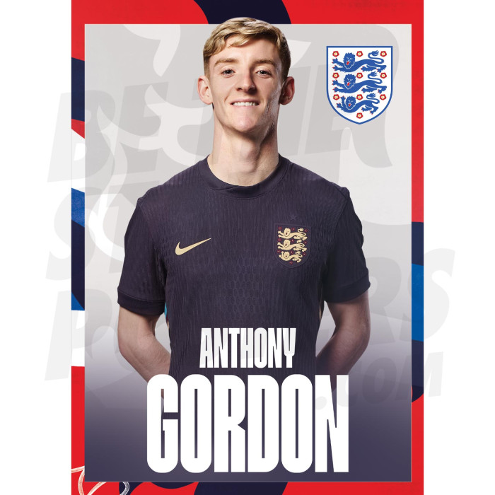 England Gordon 24/25 Away Headshot Poster