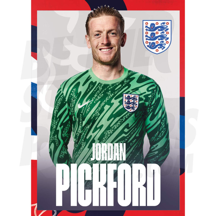 England Pickford 24/25 Away Headshot Poster