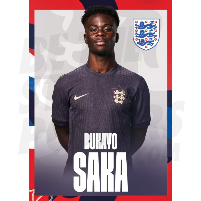 England Saka 24/25 Away Headshot Poster