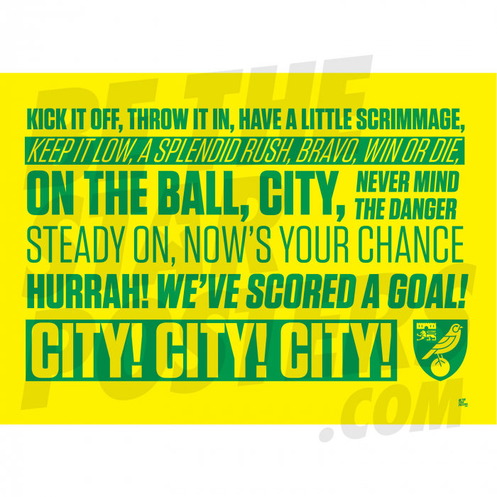 Norwich City FC Chant Poster