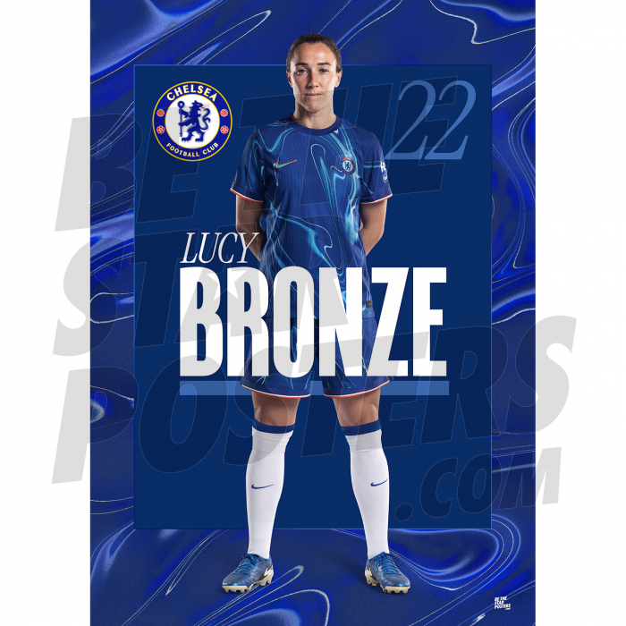 Chelsea FC Bronze 24/25 Headshot Poster